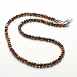 Wholesale Men's Natural Tiger Eye Necklace